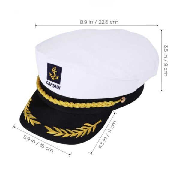 Captain Yacht Hat Sailors Cap Adjustable - Image 2