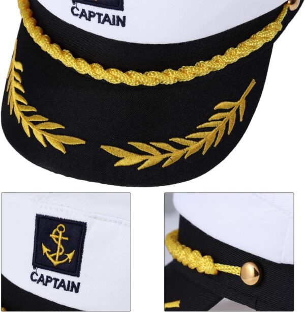 Captain Yacht Hat Sailors Cap Adjustable - Image 3