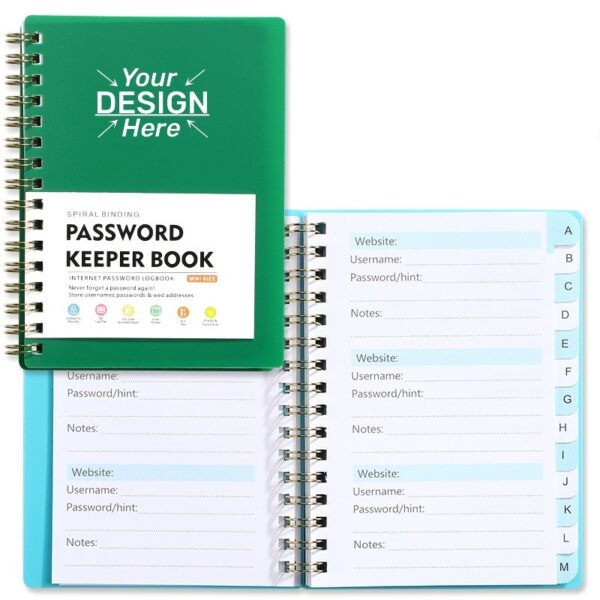 A6 Password Keeper Notebook