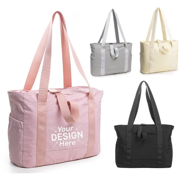 Foldable Tote Bag With Zipper