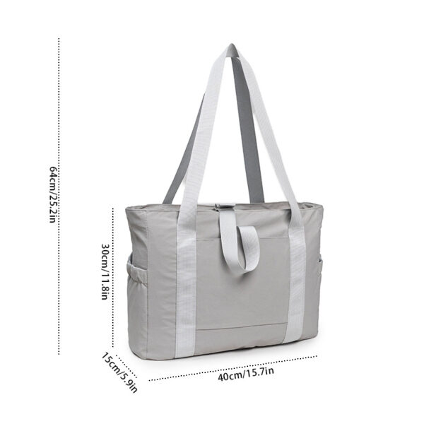 Foldable Tote Bag With Zipper - Image 2