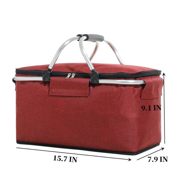 Insulated Picnic Basket Cooler Bag - Image 2