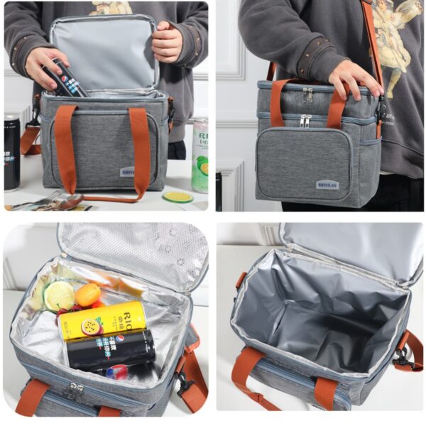 Double Layer Insulated Lunch Bag - Image 3