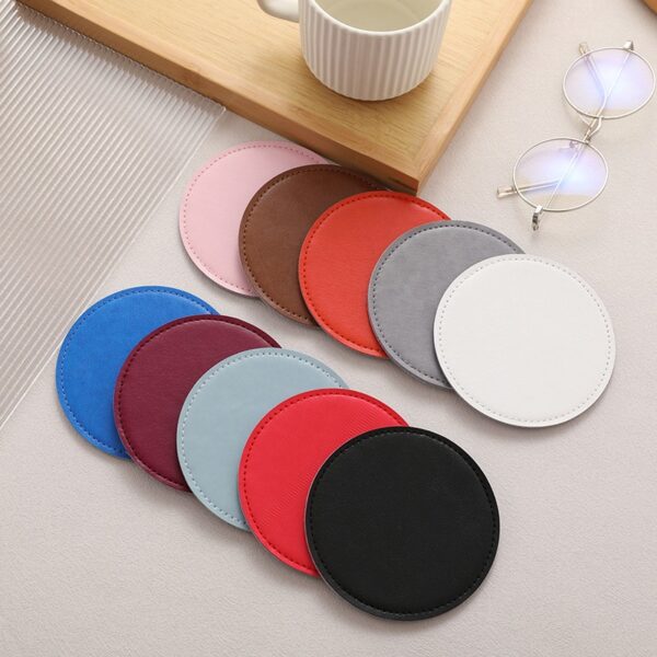 Custom Leather Cup Coasters - Image 2
