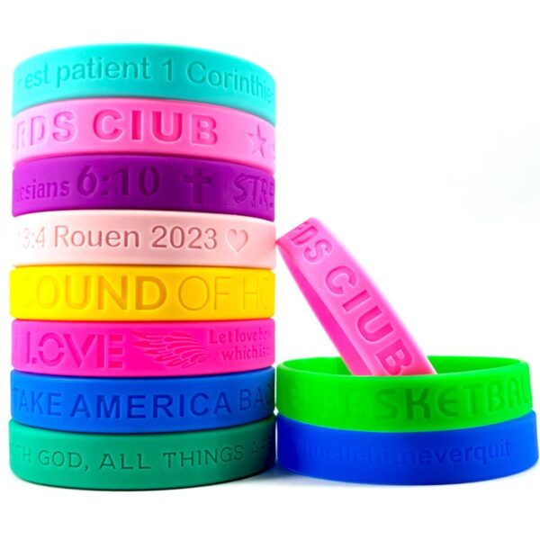 Custom Logo Silicone Bracelet Wristband - Image 3