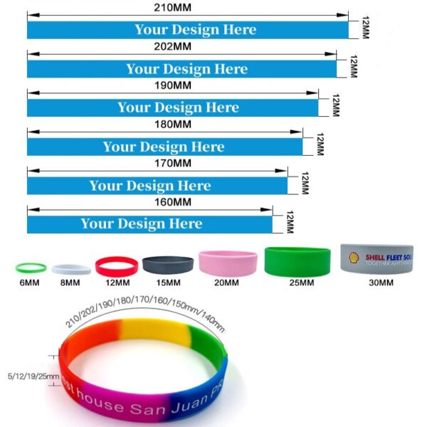 Custom Logo Silicone Bracelet Wristband - Image 4