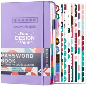 A5 Password Notebook With Stickers