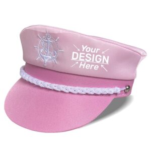 Fashion Pink Navy Sailor Captains Hat