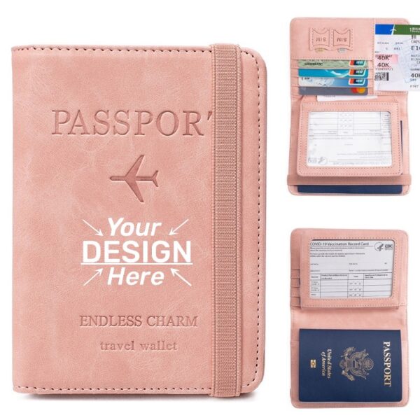 PU Passport Wallet Card Holder