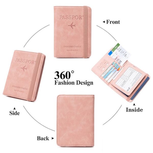 PU Passport Wallet Card Holder - Image 3