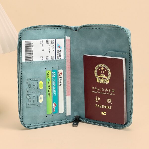 RFID Protected Leather Passport Wallet - Image 3
