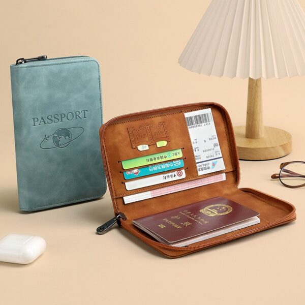 RFID Protected Leather Passport Wallet - Image 4