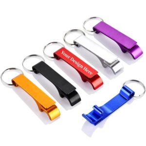 Metal Beer Bottle Opener Keychains