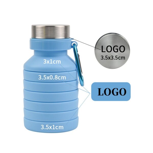 Silicone Collapsible Sport Water Bottle - Image 4