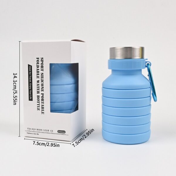 Silicone Collapsible Sport Water Bottle - Image 5