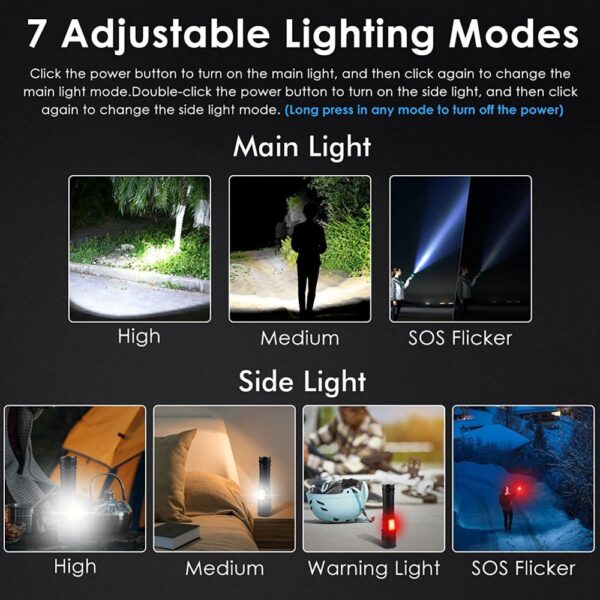 Rechargeable Powerful Flashlight LED - Image 4