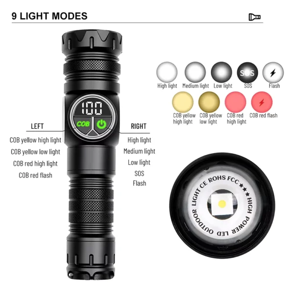 Powerful Tactical Flashlight Rechargeable - Image 4
