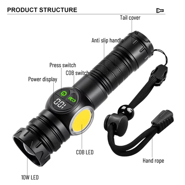 Powerful Tactical Flashlight Rechargeable - Image 5