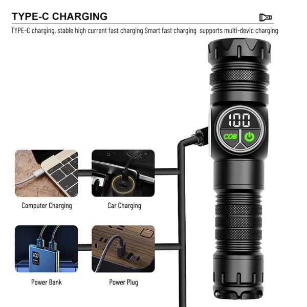 Powerful Tactical Flashlight Rechargeable - Image 9
