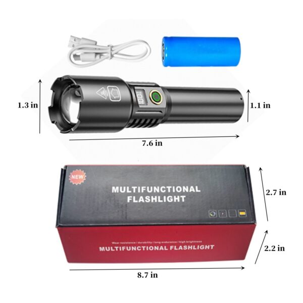 Rechargeable Led Tactical Flashlight - Image 2