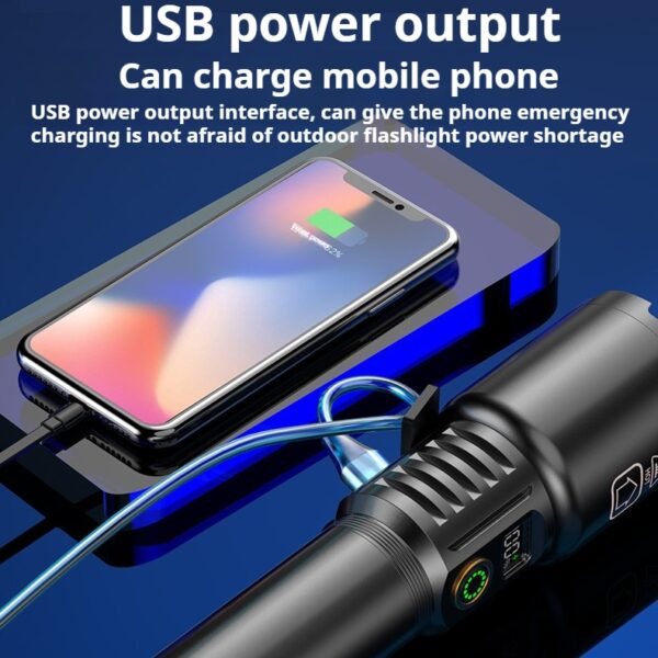 Rechargeable Led Tactical Flashlight - Image 4