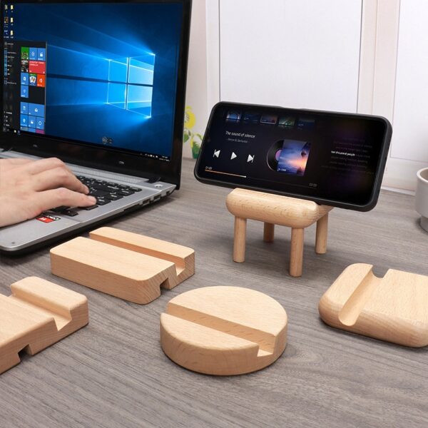 Mini Wooden Phone Stand Holder - Image 6