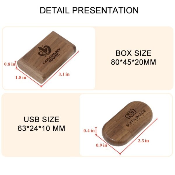 Wooden USB Flash Drive with Box - Image 2