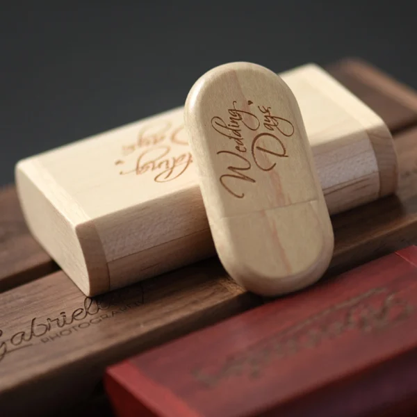 Wooden USB Flash Drive with Box - Image 5
