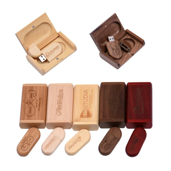 Wooden USB Flash Drive with Box - Image 6