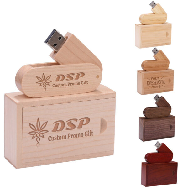 Usb Flash Drive with Wood Box