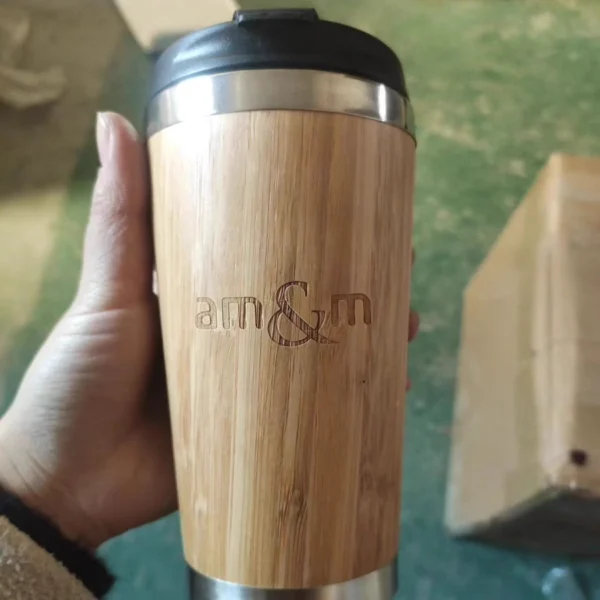 Bamboo Travel Mug With Lid - Image 10