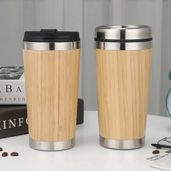 Bamboo Travel Mug With Lid - Image 3