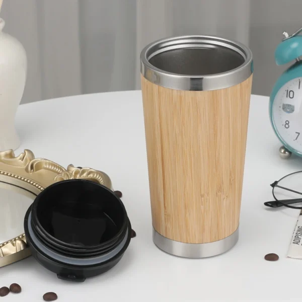 Bamboo Travel Mug With Lid - Image 6