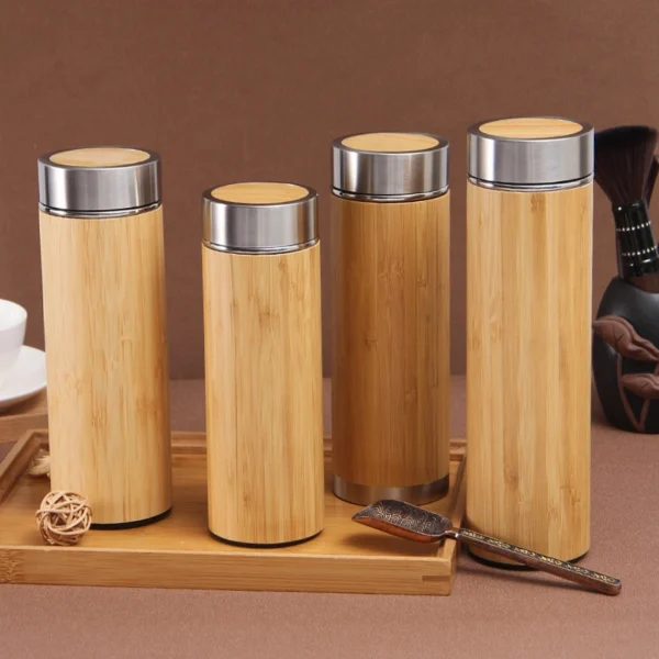 Bamboo Water Bottle Travel Tumbler - Image 3