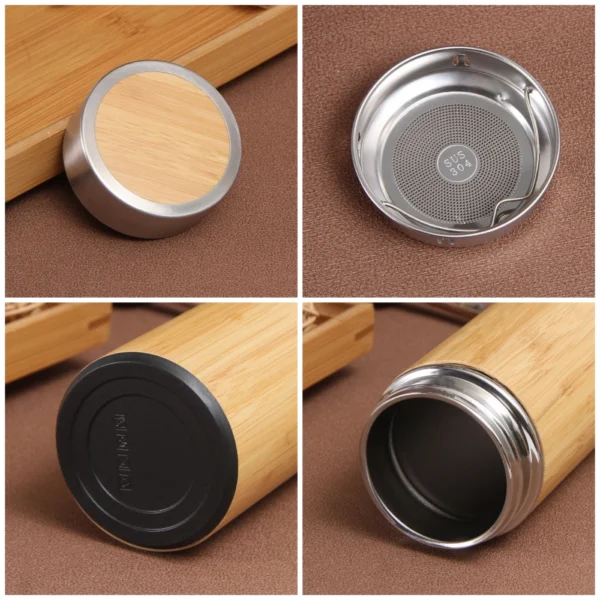 Bamboo Water Bottle Travel Tumbler - Image 4
