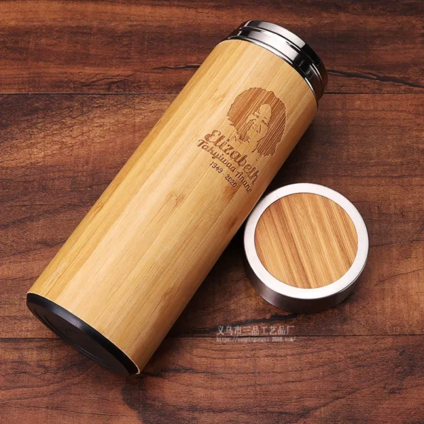 Bamboo Water Bottle Travel Tumbler - Image 6