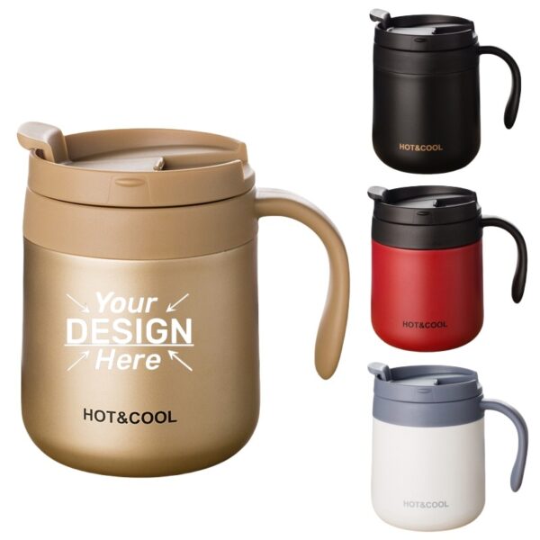 Coffee Mug with Lid and Handle
