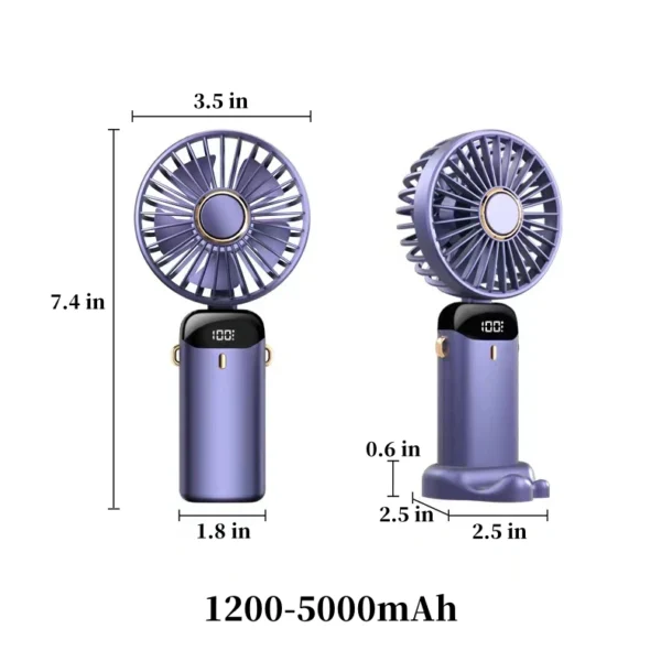 USB Rechargeable Handheld Fan - Image 2