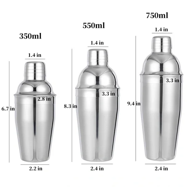 Stainless Steel Cocktail Shaker - Image 2