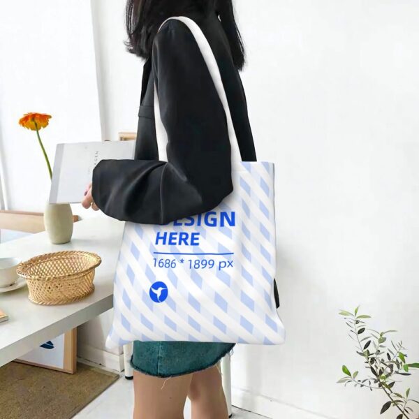 Custom Canvas Shopping Tote Bag - Image 6