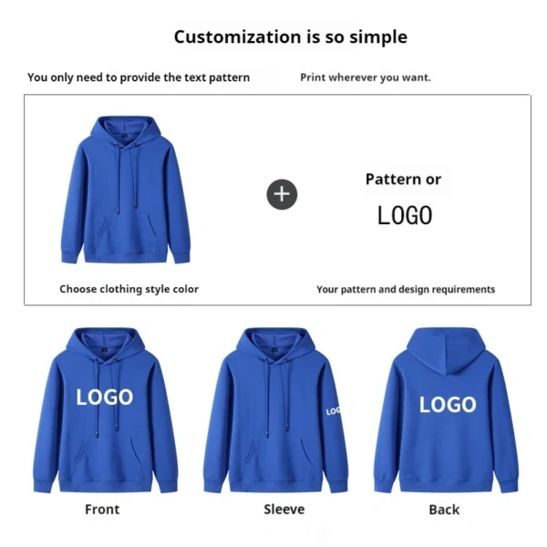 Customized Long Sleeve Pullover Hoodie - Image 2